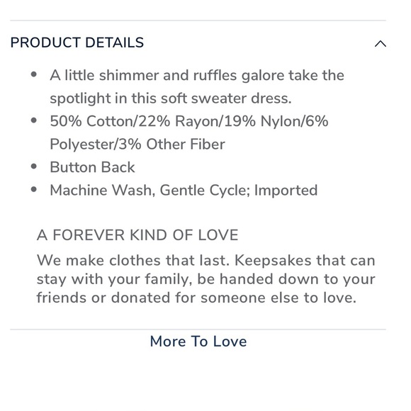 Janie and Jack Baby Shimmer Sweater Dress 3-6 months - Picture 2 of 5